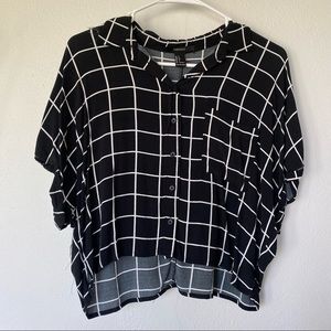 Loose button down top